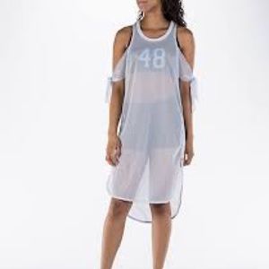 Puma Blue Jersey Dress Xtreme Mesh Frill Dress